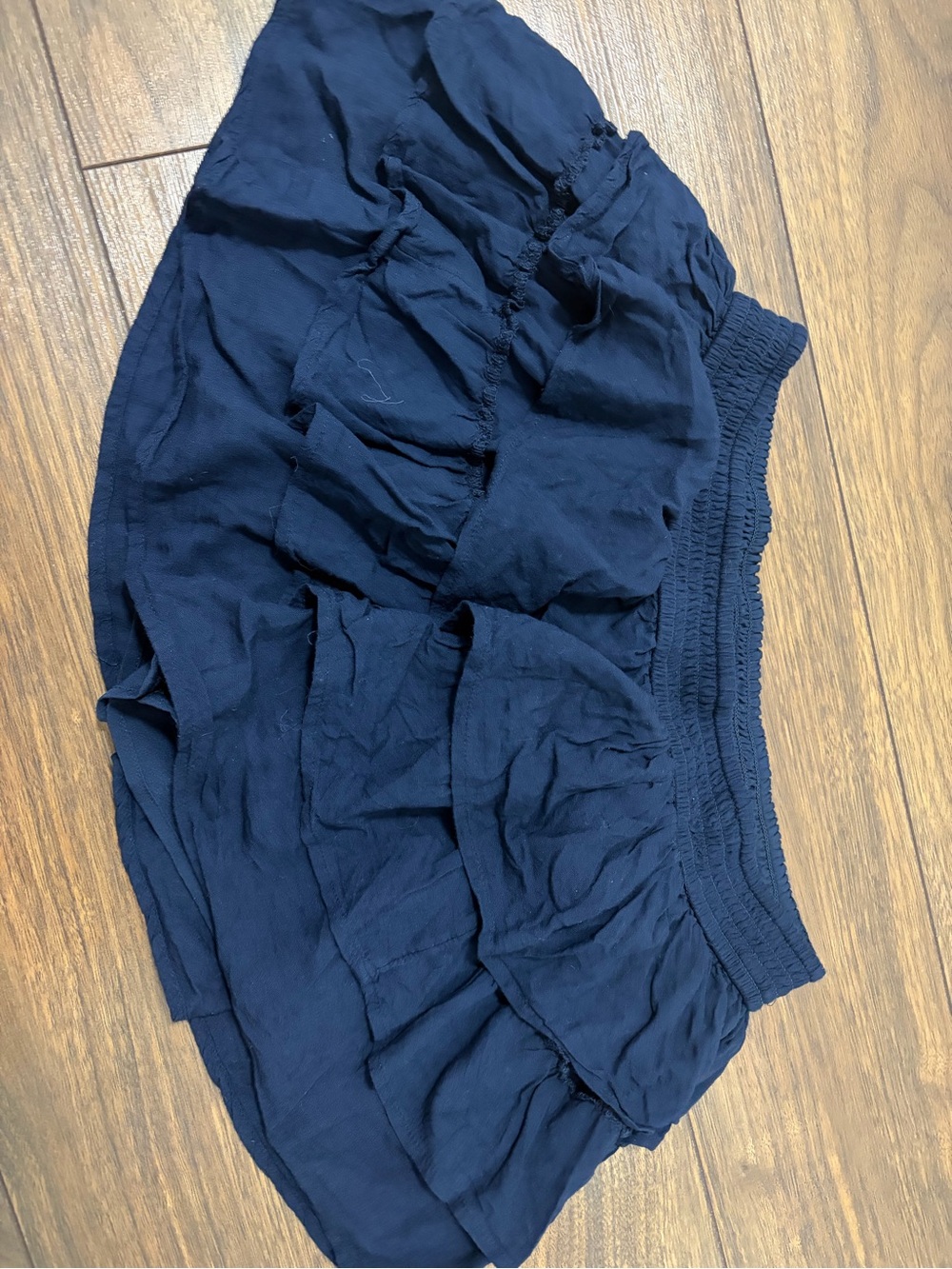 Hollister Navy Tiered Ruffle Skort